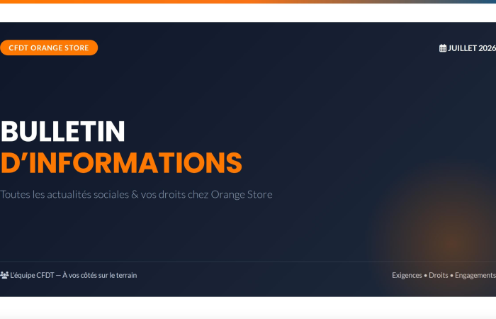 Bulletin d'informations juillet 2026